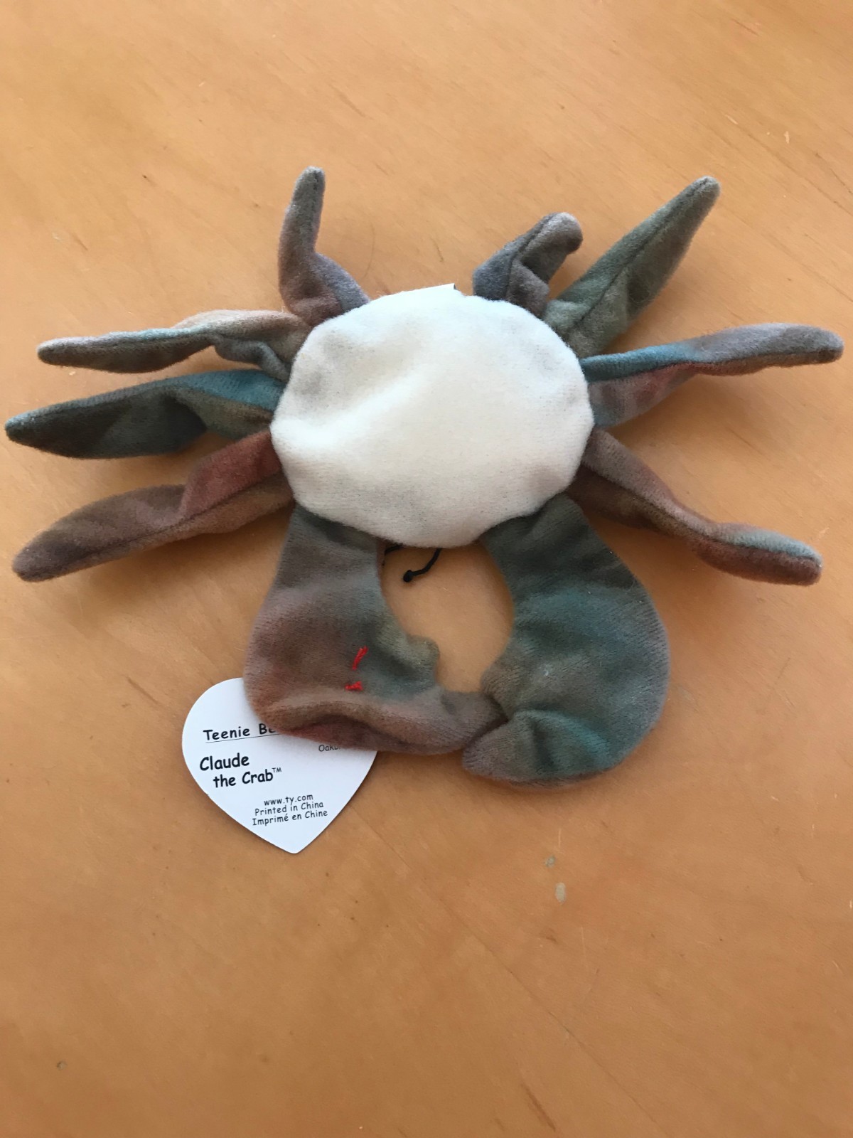TY TEENIE BEANIE BABY CLAUDE THE CRAB 1993  WITH TAG