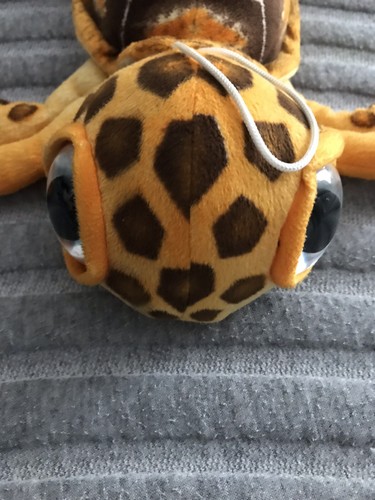 Fiesta Turtle Plush Stuffed Big Eye Yellow Orange Sea Turtle w/ Hanger 11