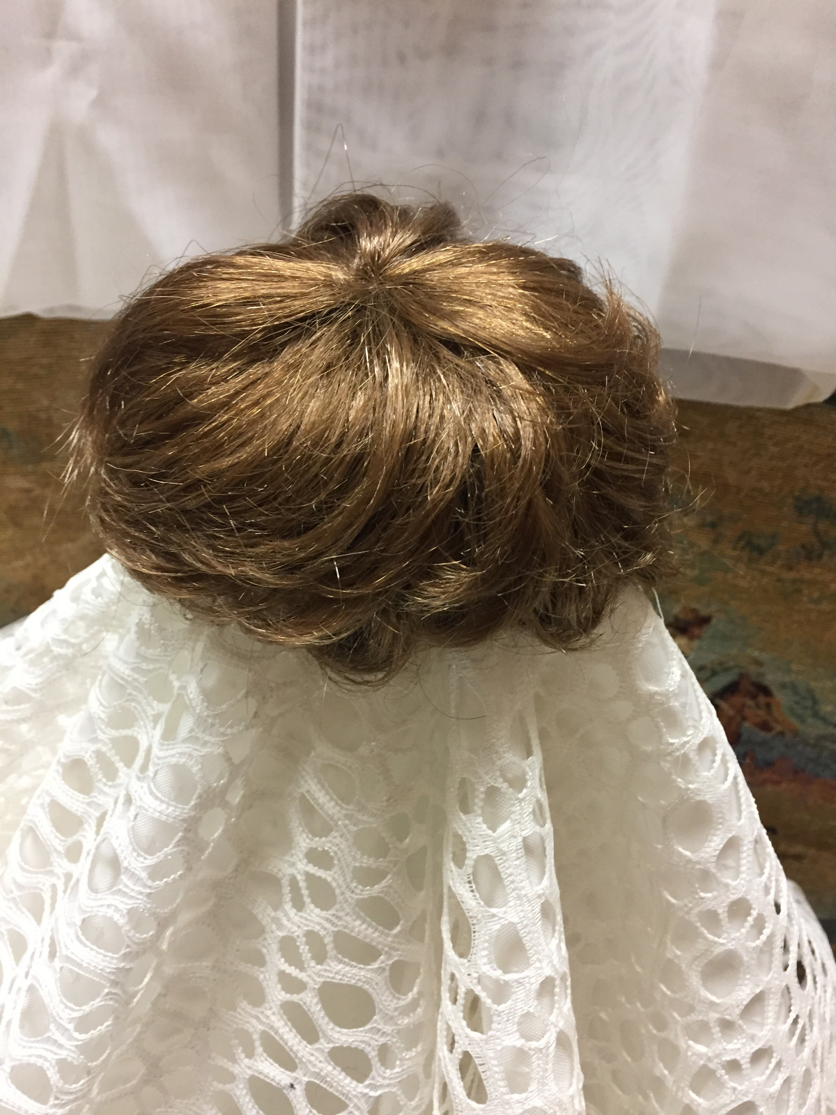 Size 8-9  Light Blonde Doll wig for VINTAGE ANTIQUE DOLL # 9