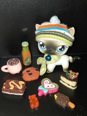 Figurine Littlest Pet Shop - Chat Chartreux #1472 - Hasbro - Occasion - Accessoire Pour Chiens