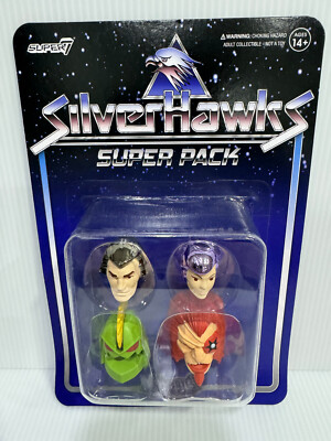 Super7 Silverhawks Ultimates Quicksilver Steelheart Monstar Buzzsaw Super Pack