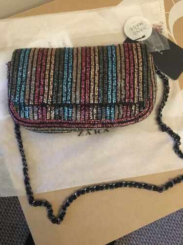 Zara Multicolour Beaded Embellished Small Pouch Bag BNWT eBay