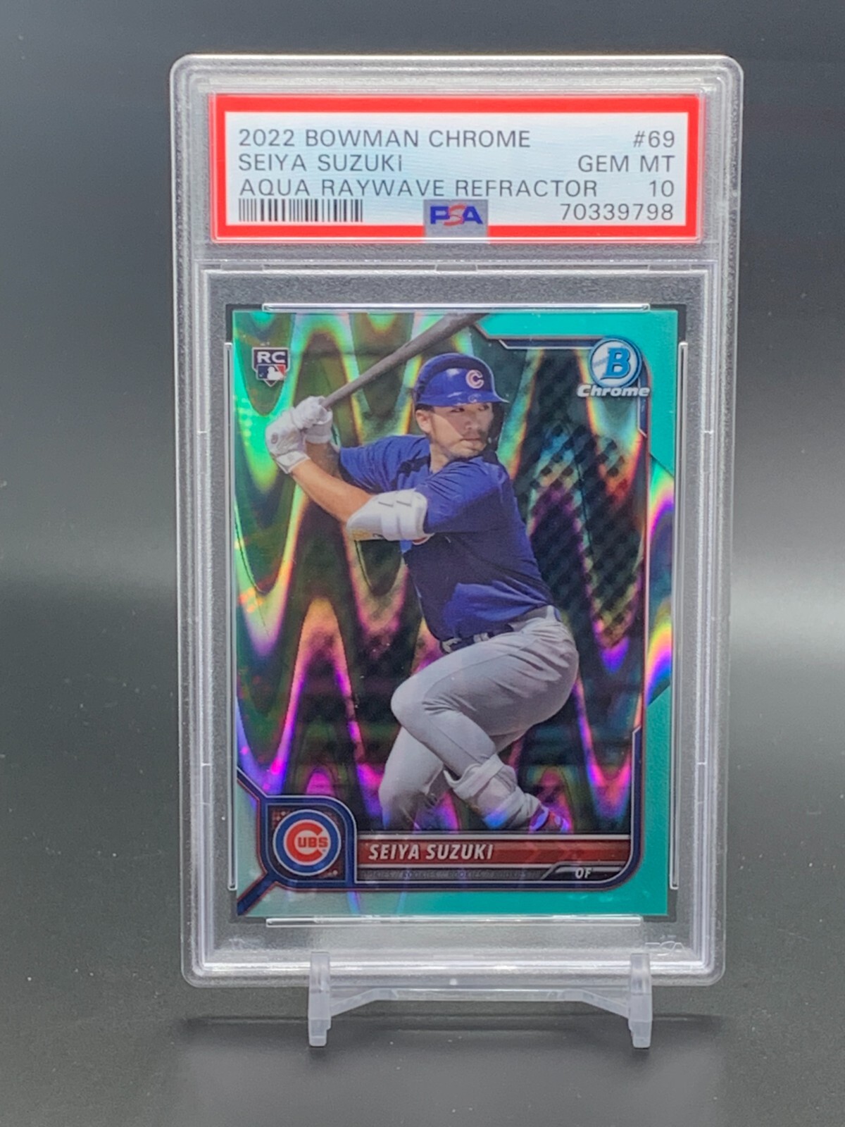 2022 Bowman Chrome Aqua Raywave #69 SEIYA SUZUKI Gem Mint