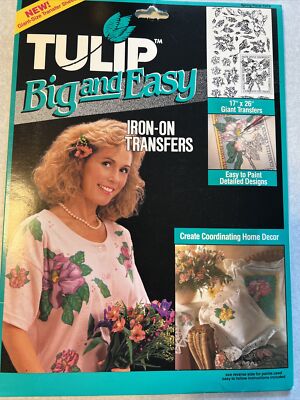 Vintage 90s Trust Tulip Big And Easy Floral Iron On Transfers Sealed