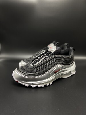 Nike Air Max 97 Men s 5 Women s 6.5 Silver Bullet Black Shoes AT5458-001 NEW