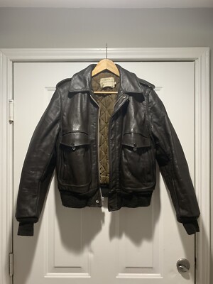 Vintage Schott Made in USA IS-674-MS Roughed Brown Leather Vintage Schott Made in USA IS-674-MS Roughed Brown Leather