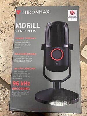 NEW Thronmax Mdrill Zero Plus Black Microphone 96 kHz Recording