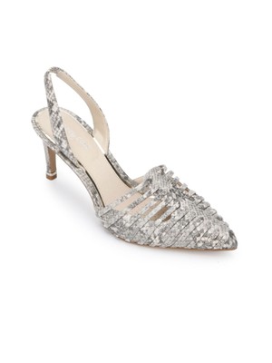 

KENNETH COLE Womens Grey Snake Riley Toe Stiletto Slip On Slingback 8,5 M, Серый, KLS0094EE