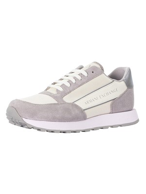 

Мужские замшевые кроссовки с логотипом Armani Exchange, серые, Grey, XUX083-XV263-A179