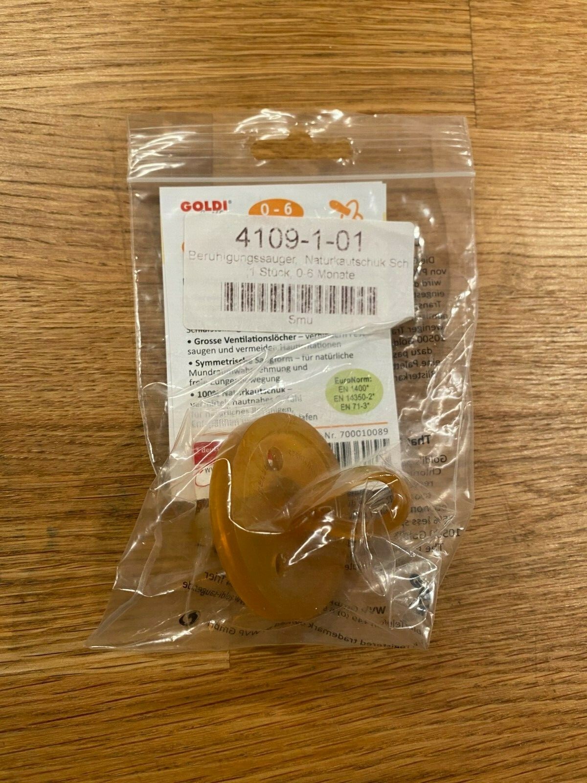 Nuckel GOLDI Neu 0-6 Monate Naturkautschuk Beruhigungssauger Baby