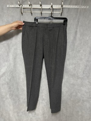 VTG Polo Ralph Lauren Dress Pant Men 36X30.5 Flannel Tweed Italian Fabric Luxury