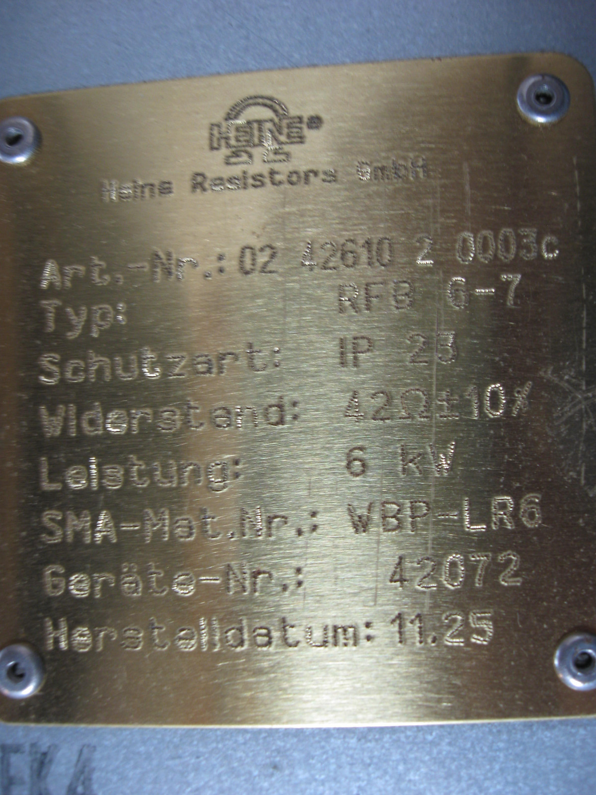 SMA WBPB 500-11  AND 6KW HEATING RESISTOR NEW OTHER