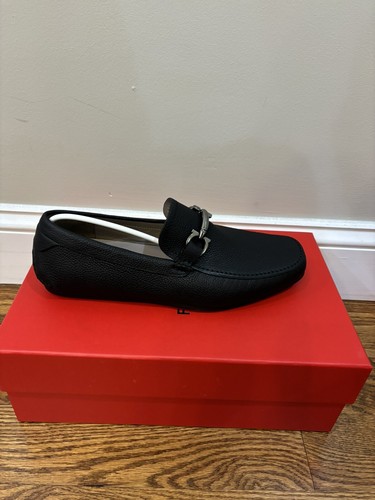 Pre-owned Ferragamo Salvatore  Cancun Men Drivers Loafers Shoes 7 Eee In Black