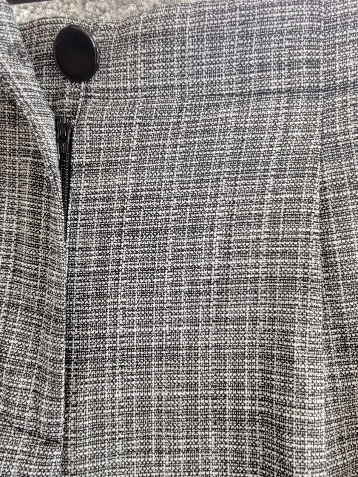 KARL LAGERFELD PARIS Plaid Side-Stripe Wide-Leg Pants Women's 10 Gray Multi - Picture 10 of 19