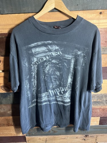 Rare 1992 Vintage Old Ghosts Designs Never Trust A Hippie