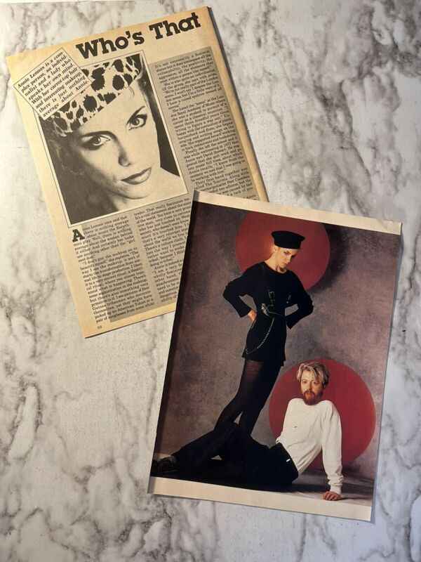 Eurythmics Pinup & Annie Lennox Clipping from 80’s Teen Magazine.