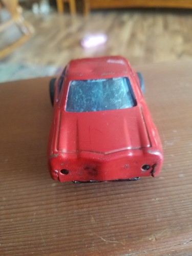 Vintage 2 Door Red Coupe Tin Toy Car Made in Japan