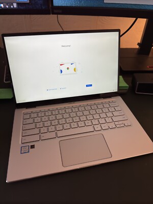 ASUS 2-in-1 14'' Touchscreen Chromebook M3-8100Y 8GB RAM 64GB eMMC Read Desc