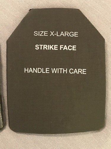 PLATE BODY ARMOR CERAMIC STRIKE FACE PLATES 12x14 XL