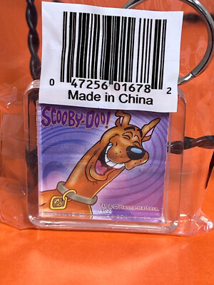 Scooby-Doo Keychain Ring Fob Plastic Acrylic Cartoon Laughing Dog - new/sealed