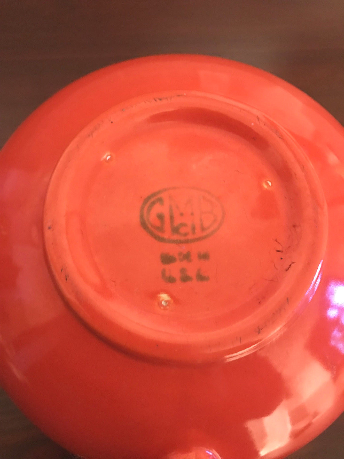 Gladding McBean Deco / Arts & Crafts Flame Orange Southwest Tea Pot