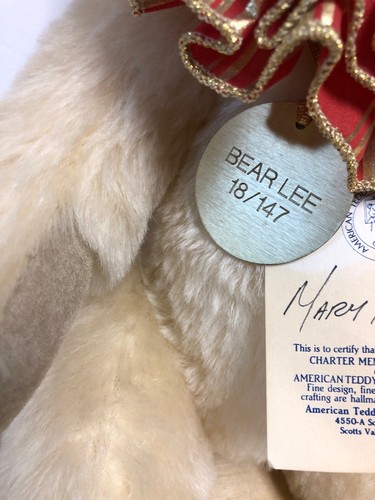 Vintage American Teddy Bear Artists Guild by Mary Kaye Lee “Bear Lee” Limited ED