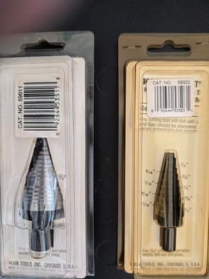 BRAND NEW KLEIN Tools #3 & #11 Multi-Hole Kwik Step Drill Bits BEST DEAL EVER!