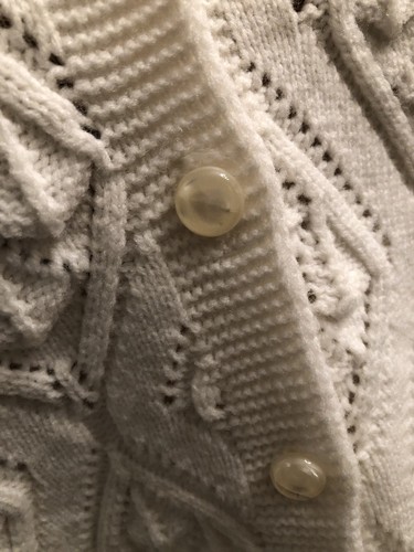 Wintuck Cream Knit Fringe Poncho Vintage OS