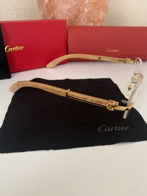 cartier glasses wooden frames