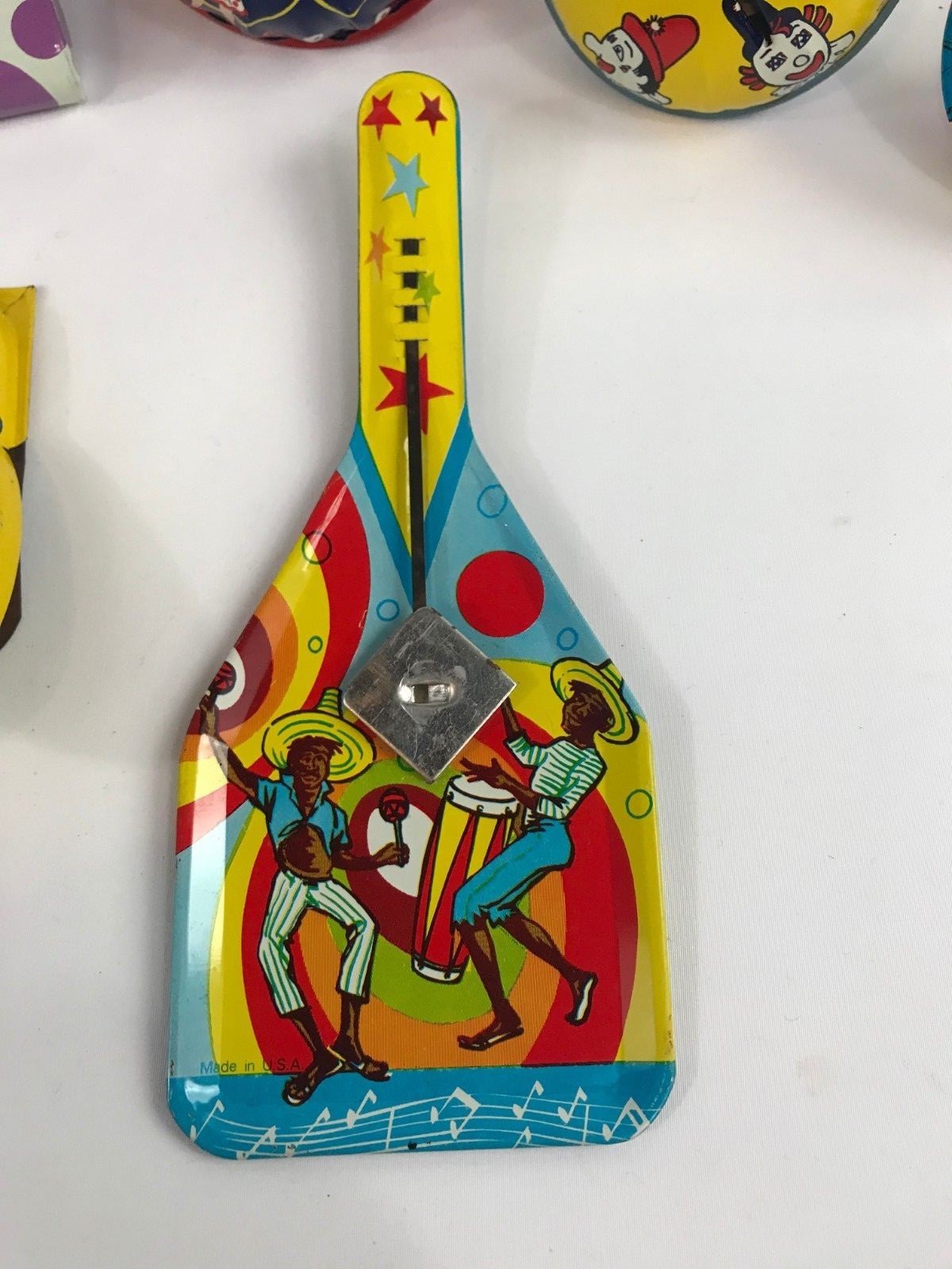 Vintage Noise makers, set of 8, 4 different types of noise, used but great!