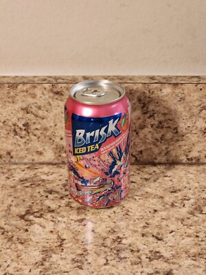 Brisk Iced Tea Raspberry Full 12oz Can Old Design Rare (2017)