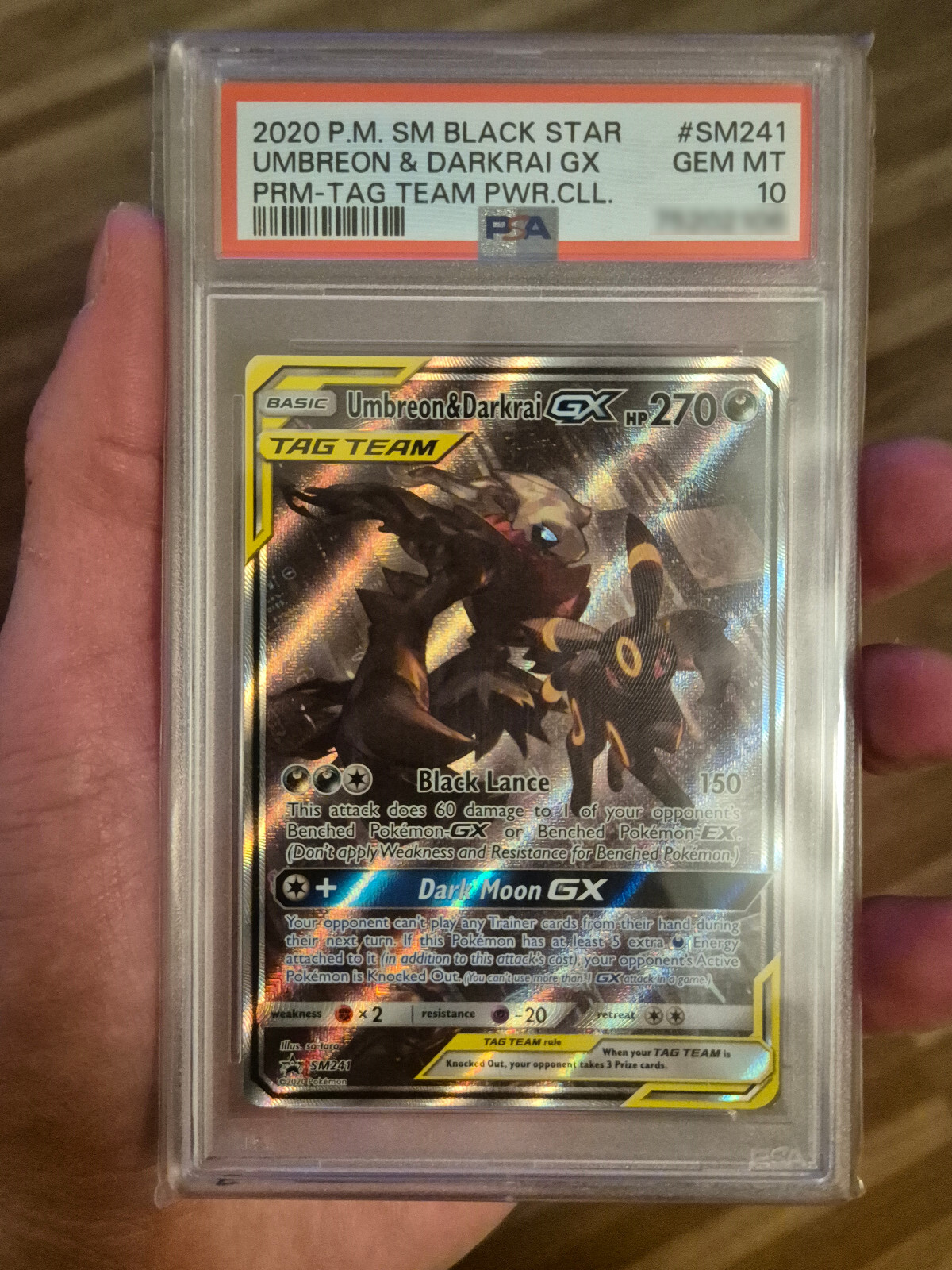 ブラッキーアンドダークライ gx psa10 UMBRN. & DRKR. GX PSA 10 Gem Mint Umbreon & Darkrai GX 010/031 Tag Team