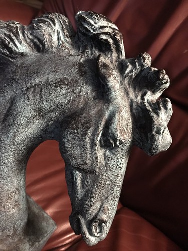 Large Horse Head Bust Statue Solid Aluminum (Rustic Look) 7 LBS.