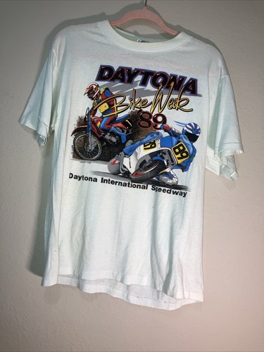 Vintage Dirt Bike T-shirt Medium 80s United States Daytona Motocross Michelin