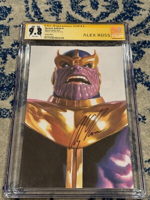 Warlock Rebirth #1 9.8 ss (2023 Marvel) Signed Alex Ross Timeless CGC Thanos