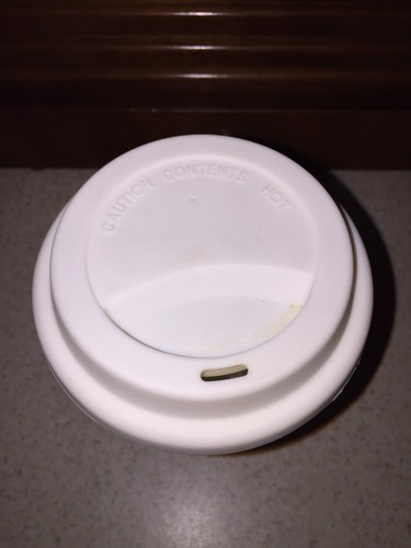 STARBUCKS 2010 CHRISTMAS CERAMIC 10 OZ COFFEE MUG TUMBLER with lid snowflake