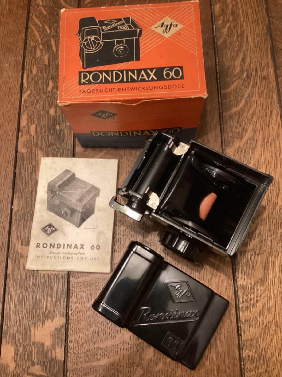 アグファ ロンディナックス 60 日光現像タンク 120フィルム用 取扱説明