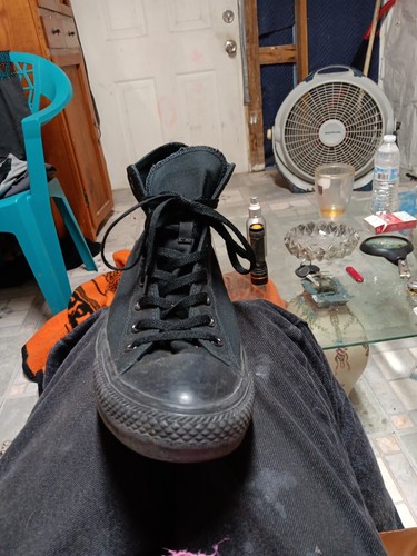 Black Mono Canvas Sneakers