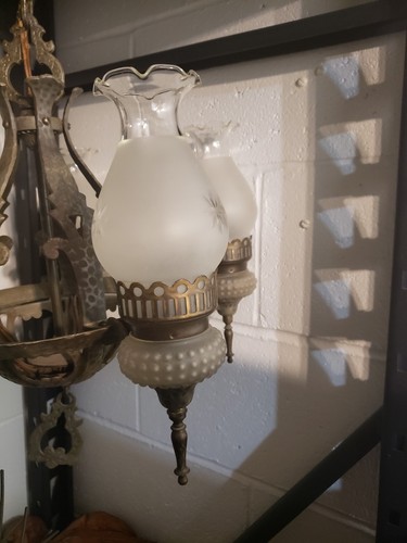 Arts & Crafts Hand Hammered Gothic Hobnail Chandelier Craftsman Wrought Iron