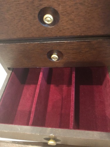 Vintage Table Top Jewelry Box w/Mirror on Front