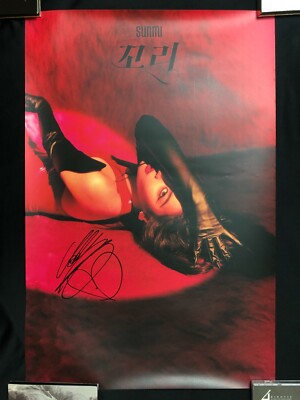 SUNMI autographed ''TAIL'' Promotional Poster hand-signed