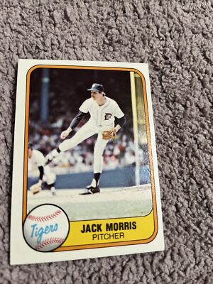 1981 Fleer Detroit Tigers 475 Jack Morris HOF