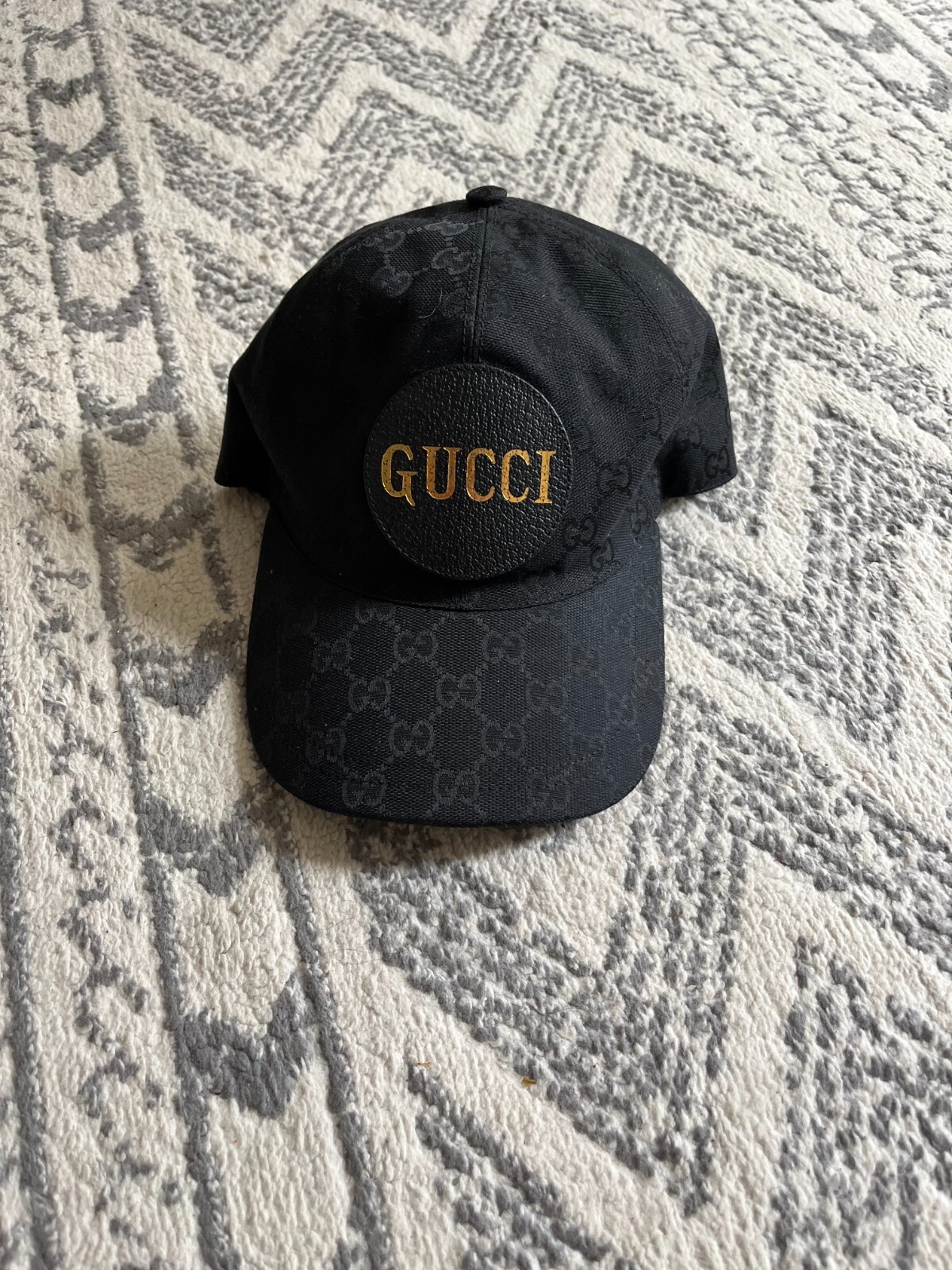 【関税&送料込】Gucci Gg Monogram Canvas Baseball Cap GG Monogram canvas baseball hat in Gucci Rosso Ancora red