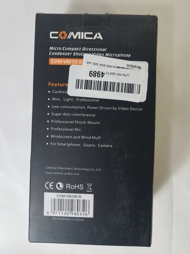 Comica CVM-VM10 II ON Camera Cardioid Video Microphone for Sony Panasonic iPhone