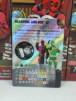 Heroclix Deadpool and Bob Legacy Card L049