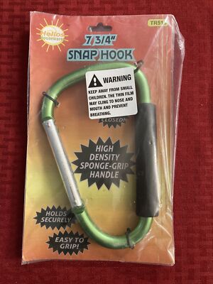 NEW JUMBO 7 3/4'' Helios Green Snap Hook, Camping, Hiking, Boating Gear, Biking