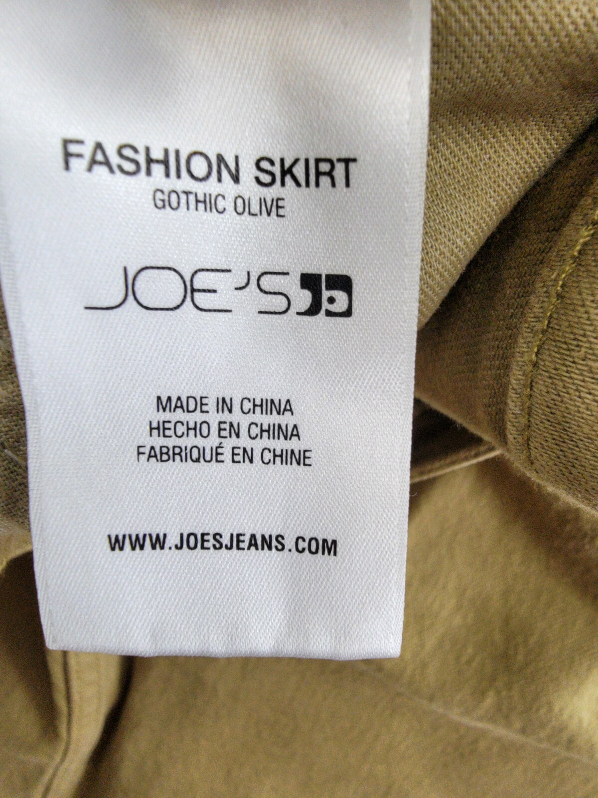 Joe's Jeans the Joplin Slit Denim Skirt Women's 24 Gothic Olive Solid Button Zip - Picture 10 of 16