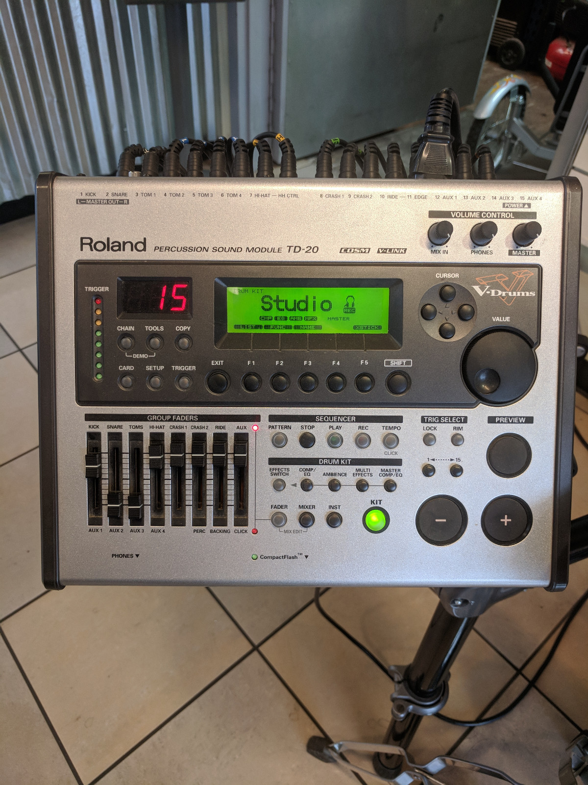 Roland V-Drums TD-20 Electronic Drum Set with Stand, and DW 9000 Kick Pedals