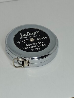Lufkin U.S.A. 1/8'' & 1/4'' Scale Architects Yellow Clad W393 Excellent Condition
