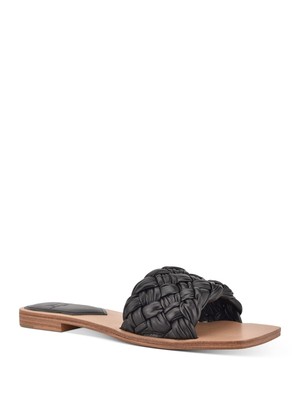 MARC FISHER LTD Женские черные кожаные босоножки Reanna Slip On Slide 6,5 М